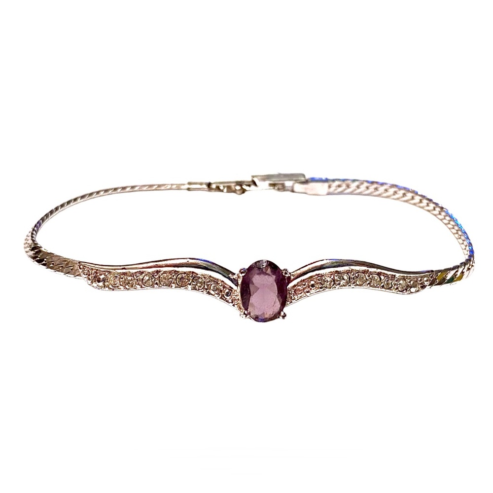 AVON Purple Stone Silver Bracelet